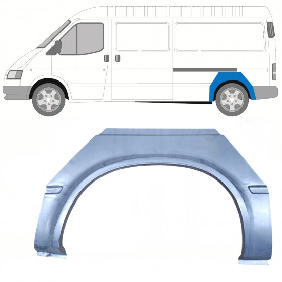 Painel de reparação do guarda-lamas traseiro para Ford Transit 1991-2000 / LWB / Esquerdo 8441