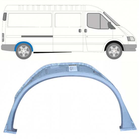 Painel de reparação interna do arco da roda traseira para Ford Transit 1991-2000 / LWB / Direito 8442