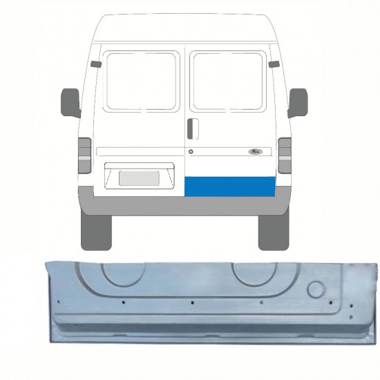 Painel de reparação das portas traseiras para Ford Transit 1985-2000 / Direito 8444