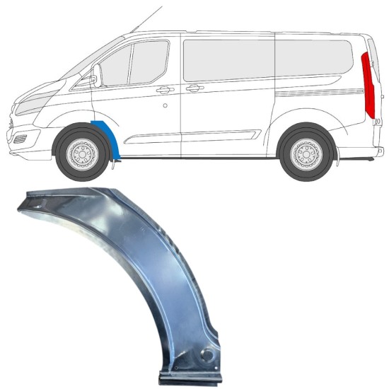 Painel de reparação do arco da roda dianteira para Ford Transit Custom 2013- / Esquerdo 15969