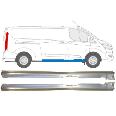 Soleira completa para porta deslizante para Ford Transit Custom 2013- / Esquerda+Direita / Conjunto 14646