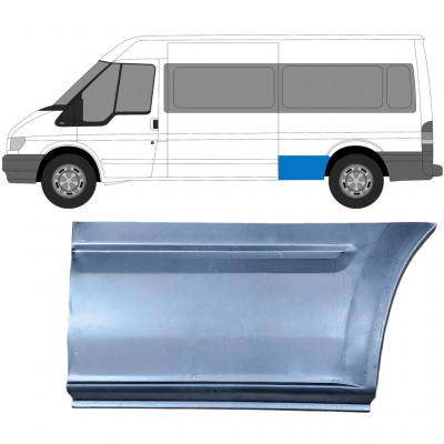 Painel de reparação do guarda-lamas traseiro para Ford Transit 2000- / LWB / Esquerdo 7163