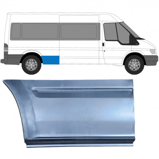 Painel de reparação do guarda-lamas traseiro para Ford Transit 2000- / LWB / Direito 7162