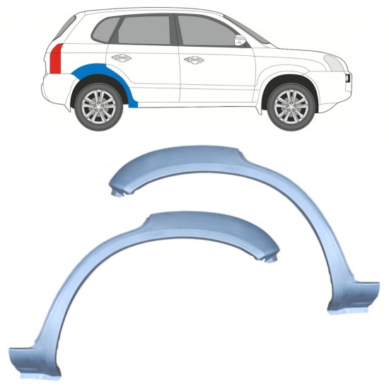 Painel de reparação do guarda-lamas traseiro para Hyundai Tucson 2004-2010 / Esquerda+Direita / Conjunto 10013