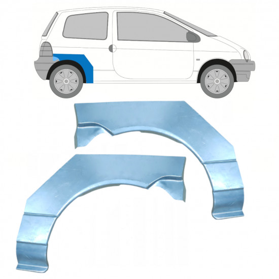 Painel de reparação do guarda-lamas traseiro para Renault Twingo 1993-1998 / Esquerda+Direita / Conjunto 9933