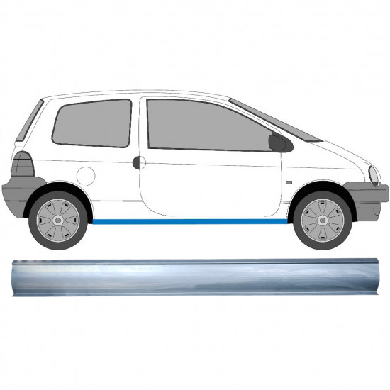 Painel de reparação da soleira para Renault Twingo 1993-2007 / Esquerda = Direita (simétrico) 8879