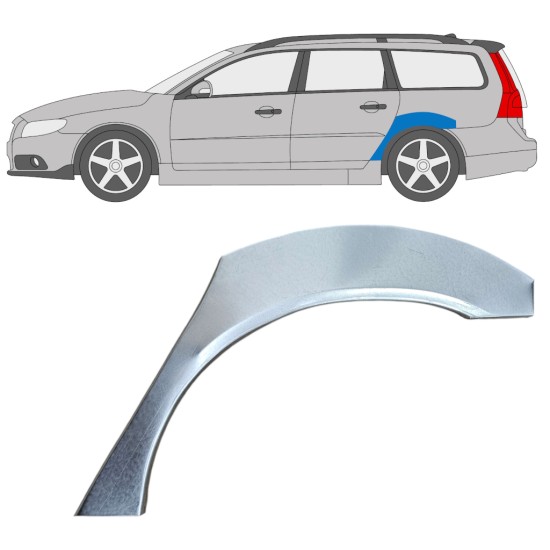 Painel de reparação do guarda-lamas traseiro para Volvo V70 2007-2016 / Esquerdo 17215