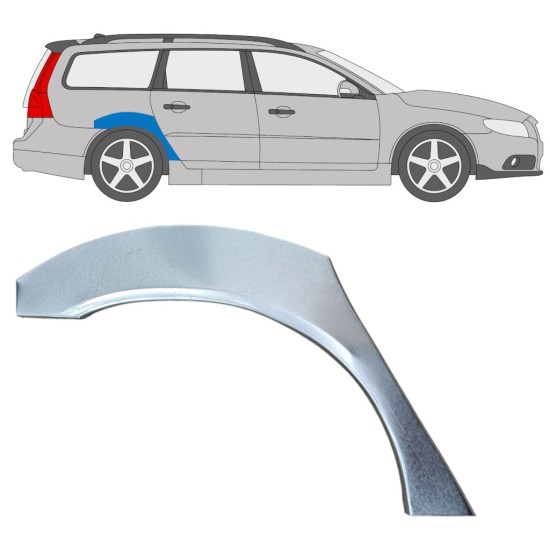 Painel de reparação do guarda-lamas traseiro para Volvo V70 2007-2016 / Direito 17214