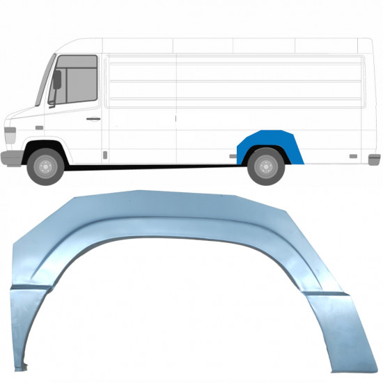 Painel de reparação do guarda-lamas traseiro para Mercedes Vario 1996- / Esquerdo /  5609