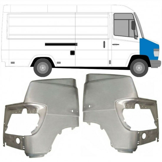 Guarda-lamas dianteiro para Mercedes Vario 1996- / Esquerda+Direita / Conjunto 9795