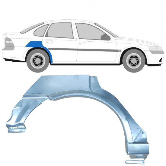 Painel de reparação do guarda-lamas traseiro para Opel Vectra 1995-2002 / Direito 5653