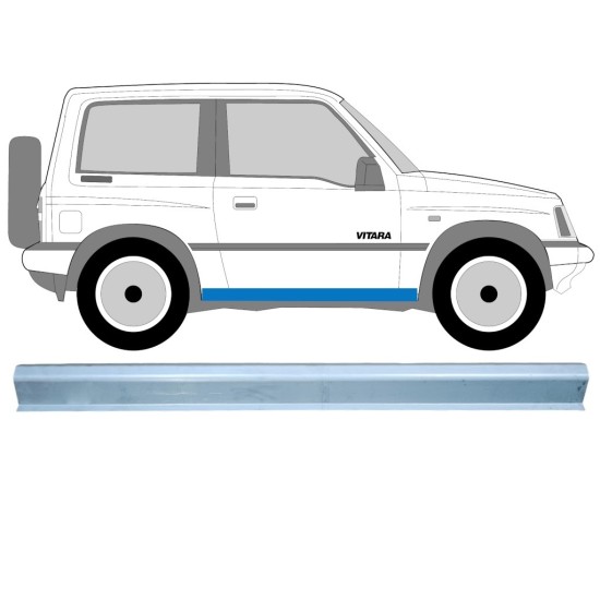 Painel de reparação da soleira para Suzuki Vitara 1988-1998 / Esquerda = Direita (simétrico) 15124