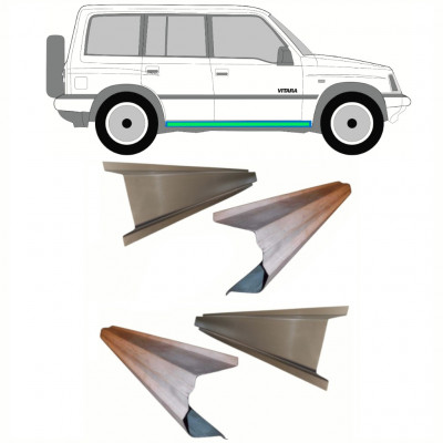 Painel de reparação interna e externa da soleira para Suzuki Vitara 1988-1998 / Esquerda = Direita (simétrico) / Conjunto 10311