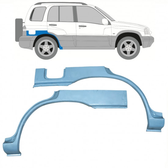 Painel de reparação do guarda-lamas traseiro para Suzuki Grand Vitara 1997-2005 / Conjunto 11227