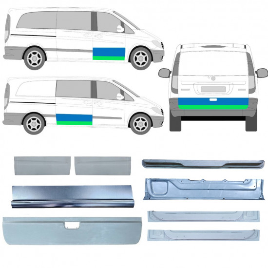 Painel de reparação das portas para Mercedes Vito 2003-2014 / Conjunto 12629