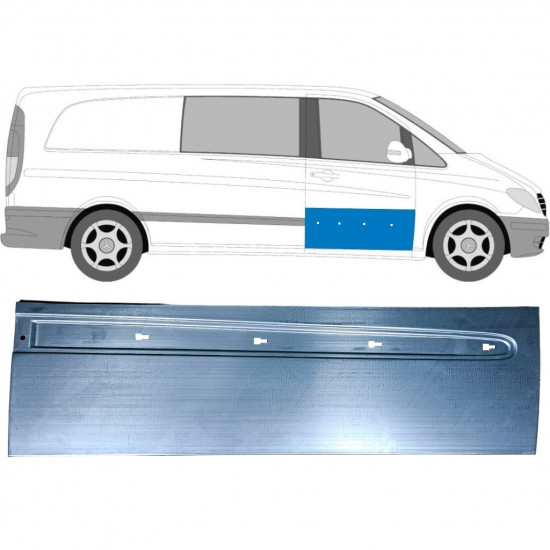 Painel de reparação das portas dianteiras para Mercedes Vito W639 2003-2014 / Direito 12911