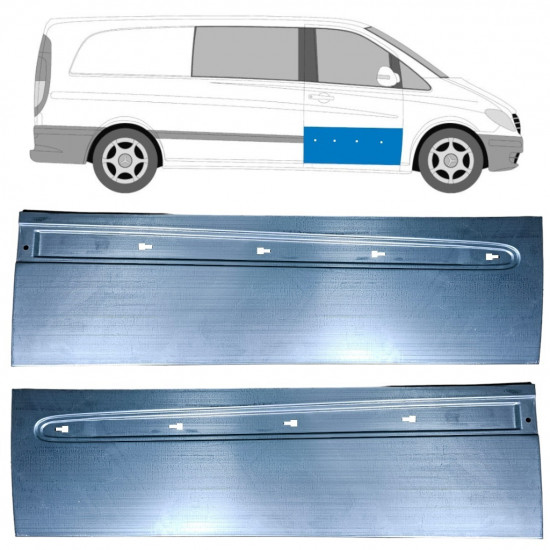 Painel de reparação das portas dianteiras para Mercedes Vito W639 2003-2014 / Esquerdo / Direito / Esquerda+Direita / Conjunto 12913