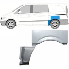 Painel de reparação do guarda-lamas traseiro para Mercedes Vito W639 2003-2014 / Esquerdo / Conjunto 9278