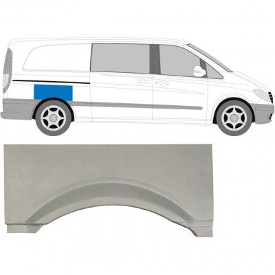 Painel de reparação do guarda-lamas traseiro para Mercedes Vito 2003-2010 / Direito 5184