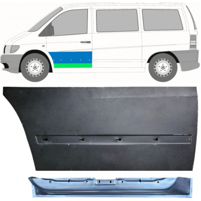 Painel de reparação interna e externa das portas dianteiras para Mercedes Vito 1996-2003 / Esquerdo / Conjunto 12015