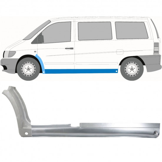 Painel de reparação da soleira com guarda-lamas dianteiro para Mercedes Vito 1996-2003 / Esquerdo 11503