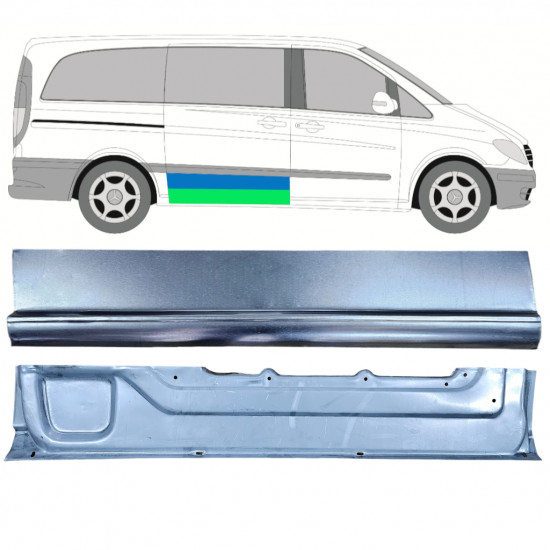 Painel de reparação interna e externa das portas deslizantes para Mercedes Vito 2003-2014 / Direito / Conjunto 12046