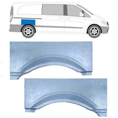 Painel de reparação do guarda-lamas traseiro para Mercedes Vito 2003-2010 / Esquerda+Direita / Conjunto 9180