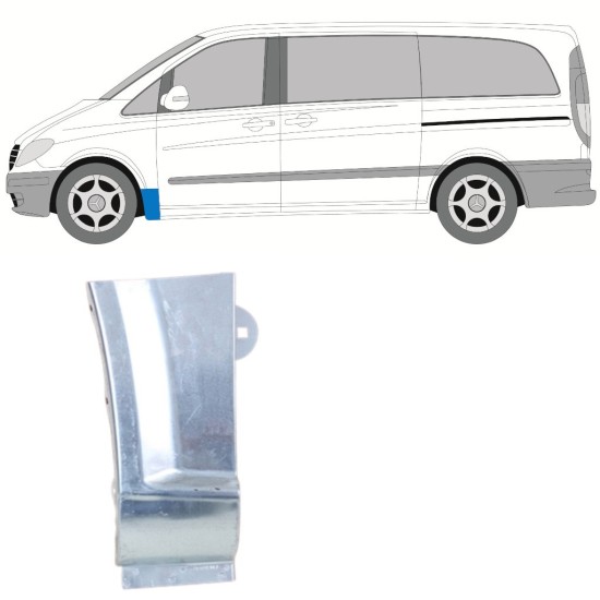 Painel de reparação do guarda-lamas dianteiro para Mercedes Vito W639 2003-2014 / Esquerdo 16810