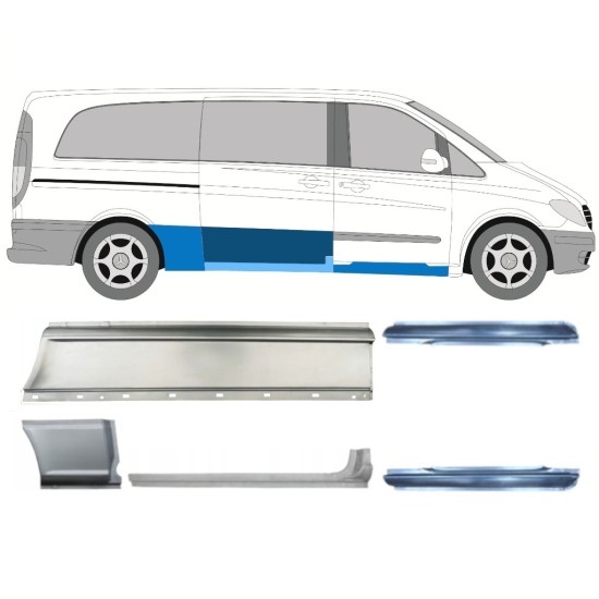 Kit de reparos para Mercedes Vito W639 2003-2014 / Esquerda+Direita / 14786