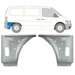 Painel de reparação interna do guarda-lamas traseiro para Mercedes Vito I W638 1996-2003 / Esquerda+Direita / Conjunto 11641