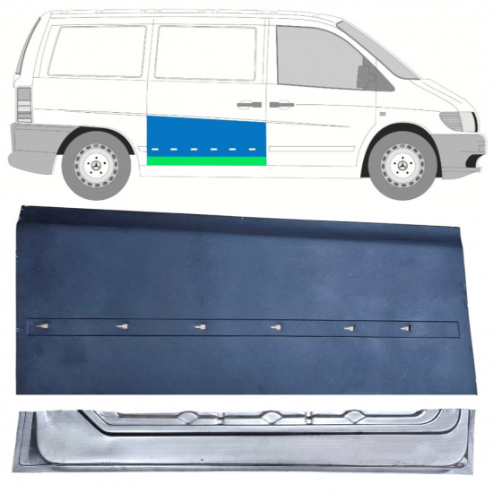 Painel de reparação interna e externa das portas deslizantes para Mercedes Vito 1996-2003 / Direito / Conjunto 12049