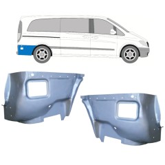 Painel de reparação interna do guarda-lamas traseiro para Mercedes Vito W639 2003-2014 / Esquerda+Direita / Conjunto 11644