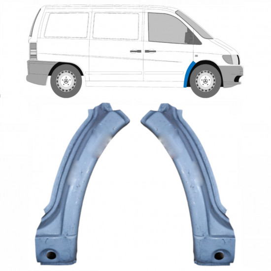 Painel de reparação do arco da roda dianteira para Mercedes Vito 1996-2003 / Esquerda+Direita / Conjunto 9787