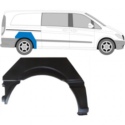 Painel de reparação do guarda-lamas traseiro para Mercedes Vito 2003-2010 / Direito 5884