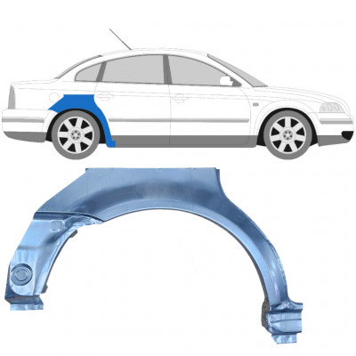 Painel de reparação do guarda-lamas traseiro para VW Passat B5 1996-2005 / Direito 7112
