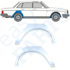 Painel de reparação do guarda-lamas traseiro para Volvo 240 1975-1993 / Esquerda+Direita / Conjunto 9898