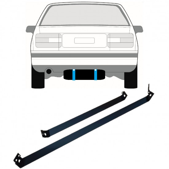 Abraçadeira do tanque de combustível para Volvo 850 1991-1997 / Volvo V70 S70 1996-2000 / C70 1996-2005 11830