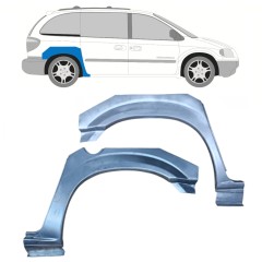 Painel de reparação do guarda-lamas traseiro para Chrysler Voyager 2000-2008 / Esquerda+Direita / Conjunto 11284