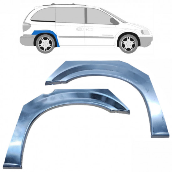 Painel de reparação do guarda-lamas traseiro para Chrysler Voyager 2000-2008 / Esquerda+Direita / Conjunto 9203