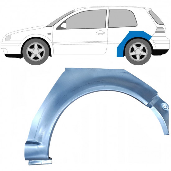 Painel de reparação do guarda-lamas traseiro para VW Golf 4 1997- / Esquerdo 7088