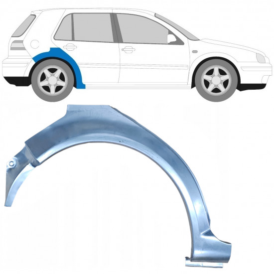 Painel de reparação do guarda-lamas traseiro para VW Golf 4 1997- / Direito 6077