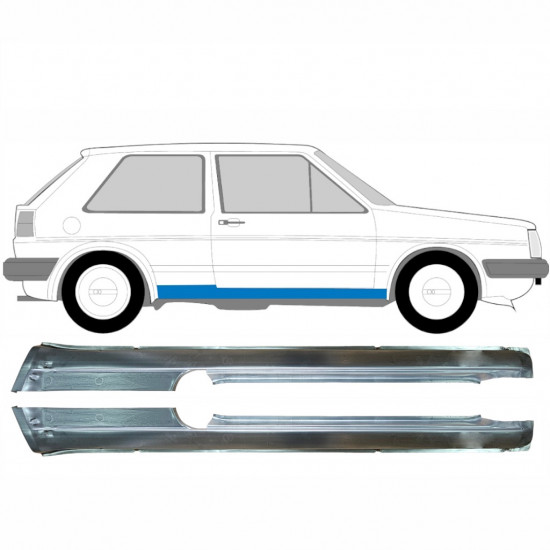 Painel de reparação da soleira para VW Golf 2 1982- / Esquerda+Direita / Conjunto 9407