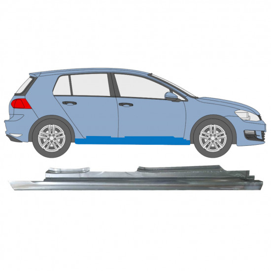 Painel de reparação da soleira para VW Golf 7 2012- / Direito 8299