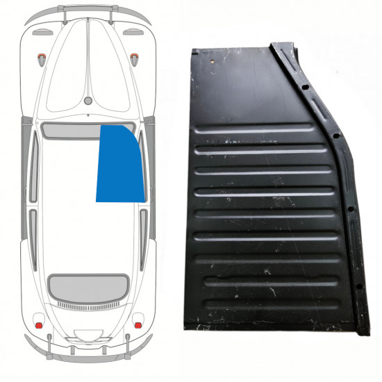 Painel de reparação do assoalho dianteiro para Volkswagen Kaefer 1949-1972 / Direito 9140