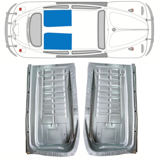 Painel de reparação do assoalho traseiro para Volkswagen Kaefer 1949- / Esquerda+Direita / Conjunto 10349