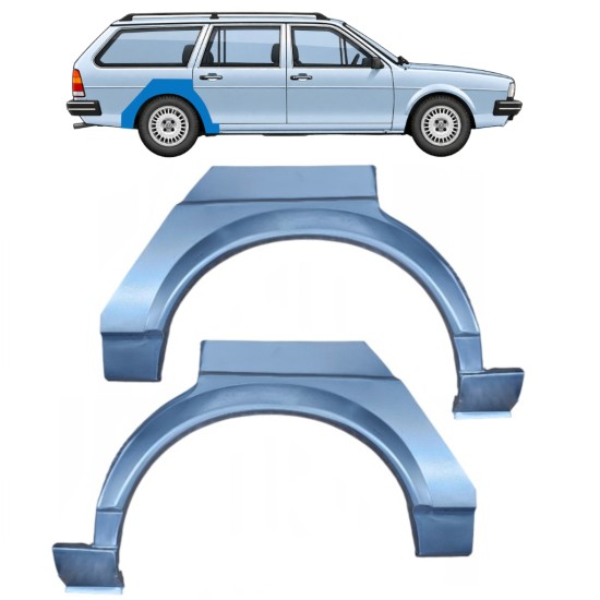 Painel de reparação do guarda-lamas traseiro para Volkswagen Passat B2 1980-1988 / Esquerda+Direita / COMBI / Conjunto 9605