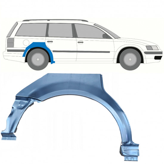 Painel de reparação do guarda-lamas traseiro para VW Passat B5 1996-2005 / Direito / COMBI 8919