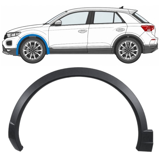 Moldura lateral do guarda-lamas dianteiro para Volkswagen T-Roc 2017- / Esquerdo 17028