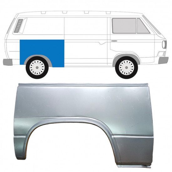 Painel de reparação do guarda-lamas traseiro para VW Transporter T3 1979-1992 / Direito 7136