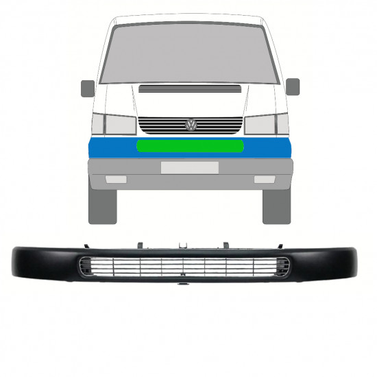 Grelha dianteira para Volkswagen T4 Caravelle 1998-2003 /  9786